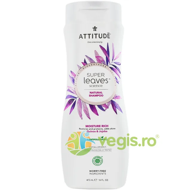 Sampon pentru Par Uscat, Aspru si Lipsit de Stralucire Super Leaves 473ml ATTITUDE — preț și oferte
