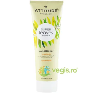Balsam pentru Par Gras Frunze de Lamaie si Ceai Alb Super Leaves 240ml