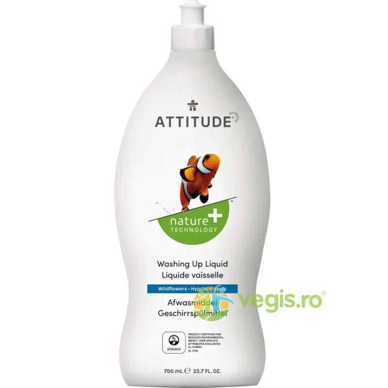 Lichid de Spalat Vase cu Flori de Camp 700ml ATTITUDE — preț și oferte
