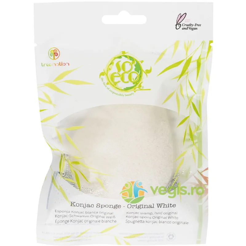 Burete Konjac pentru Curatarea Tenului 1buc SO ECO — preț și oferte