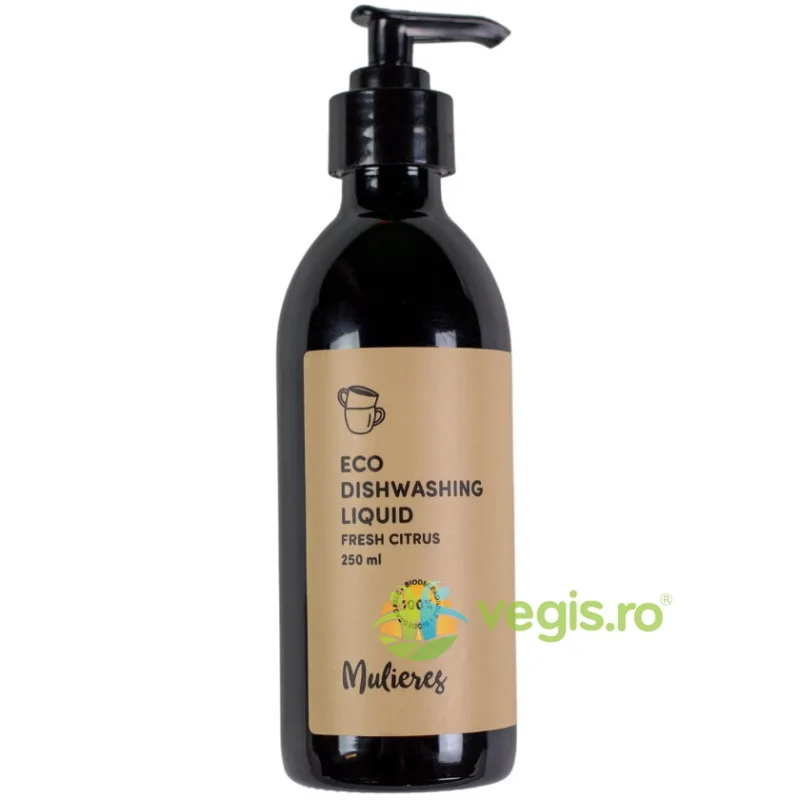Detergent Lichid de Vase 99.7% Ingrediente Naturale Fresh Citrus 250ml MULIERES — preț și oferte