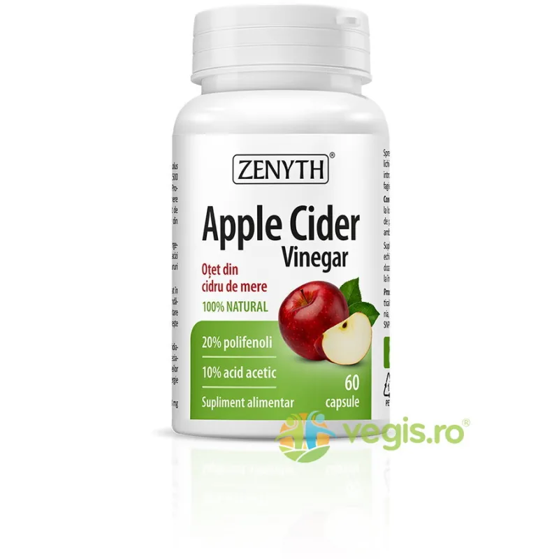 Apple Cider Vinegar (Otet din Cidru de Mere) 60cps Zenyth — preț și oferte