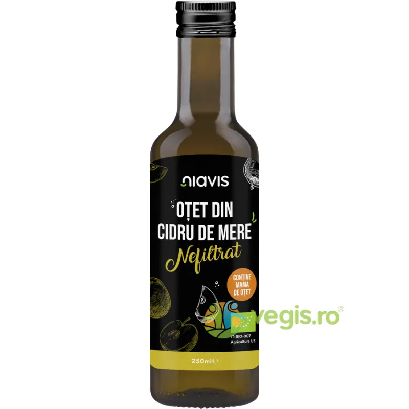 Otet din Cidru de Mere Nefiltrat Ecologic/Bio 250ml NIAVIS — preț și oferte