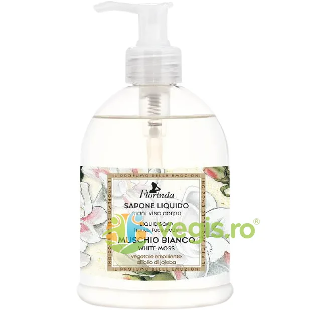 Sapun Lichid Vegetal Hidratant cu Parfum de Mosc Alb si Ulei de Jojoba Florinda 500ml LA DISPENSA — preț și oferte