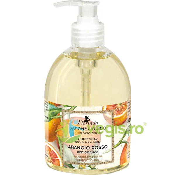 Sapun Lichid pentru Maini, Fata si Corp cu Parfum de Portocale Rosii Florinda 500ml LA DISPENSA — preț și oferte