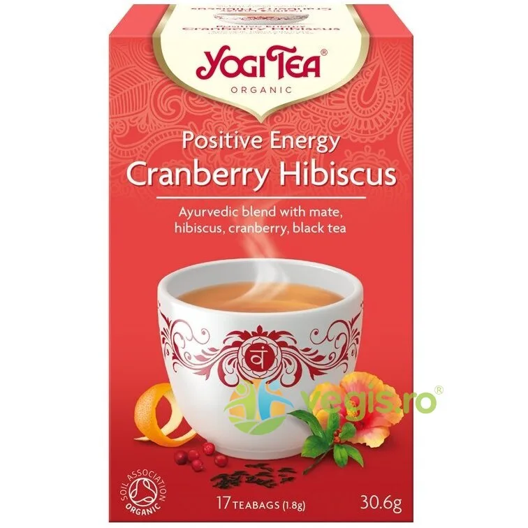 Ceai cu Merisor si Hibiscus Ecologic/Bio 17dz YOGI TEA — preț și oferte