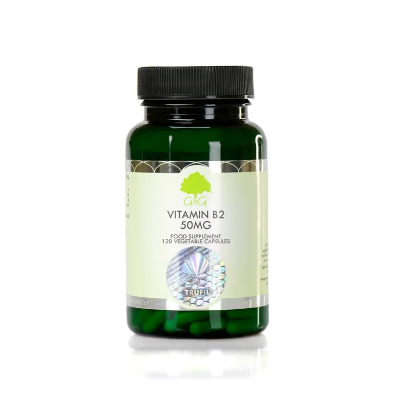 Vitamina B2 Riboflavina 50 mg, 120 capsule G&G Vitamins — preț și oferte