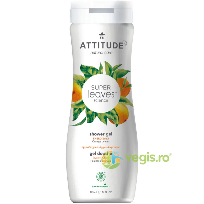 Gel de Dus Energizant cu Frunze de Portocala Super Leaves 473ml ATTITUDE — preț și oferte