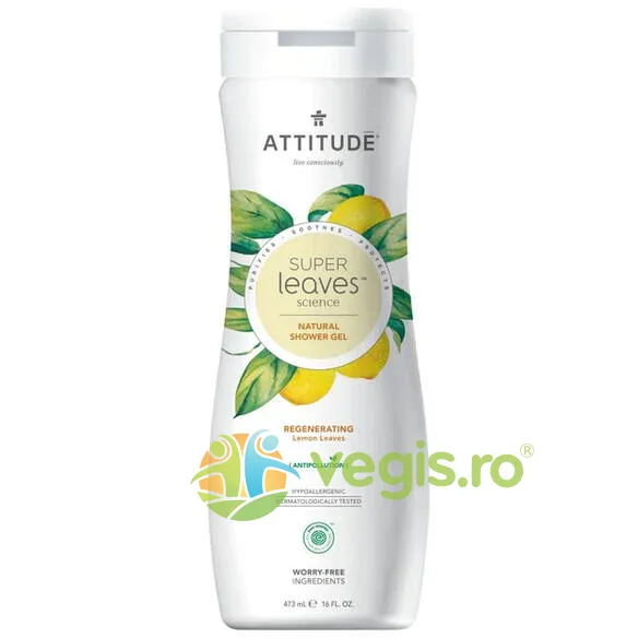 Gel de Dus Regenerant cu Frunze de Lamaie Super Leaves 473ml ATTITUDE — preț și oferte