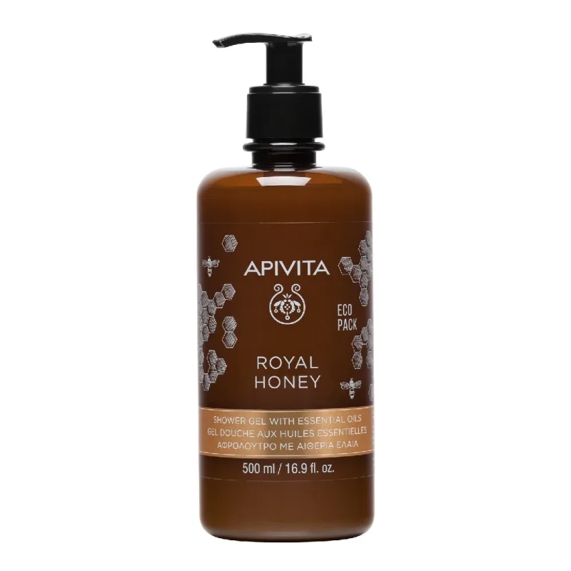 Gel de dus cu uleiuri esentiale Royal Honey, 500 ml, Apivita — preț și oferte