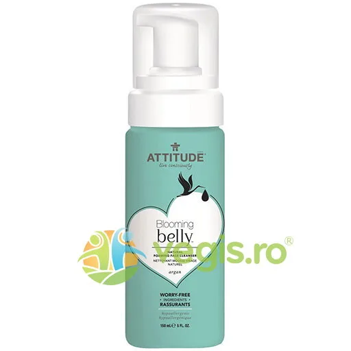 Spuma pentru Curatarea Fetei cu Ulei de Argan Blooming Belly 150ml ATTITUDE — preț și oferte