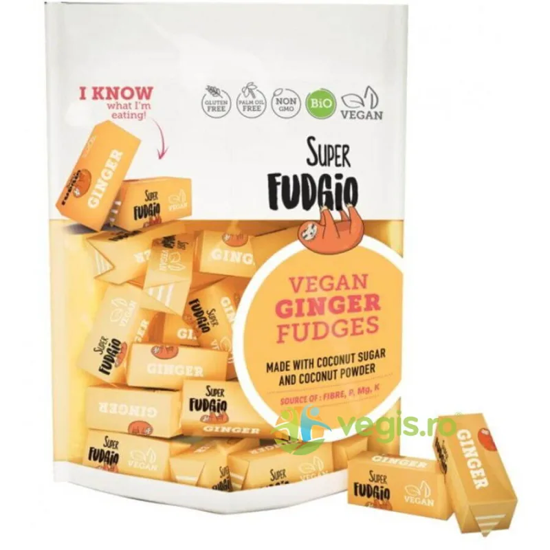Caramele cu Aroma de Ghimbir fara Gluten Ecologice/Bio 150g SUPER FUDGIO — preț și oferte