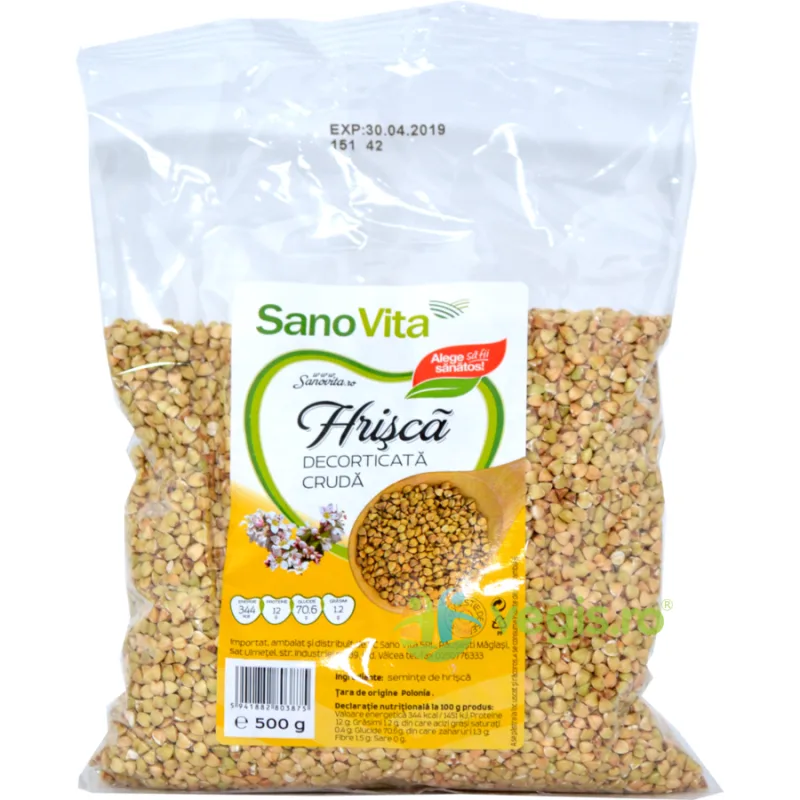 Hrisca Decorticata Cruda 200g SANOVITA — preț și oferte