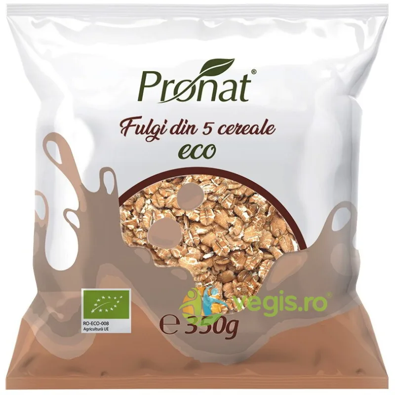 Fulgi din 5 Cereale Ecologici/Bio 350g PRONAT — preț și oferte