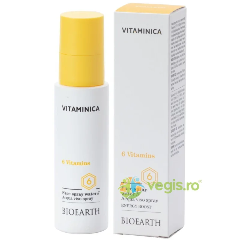 Apa de Fata Spray cu 6 Vitamine - Vitaminica 100ml Bioearth — preț și oferte