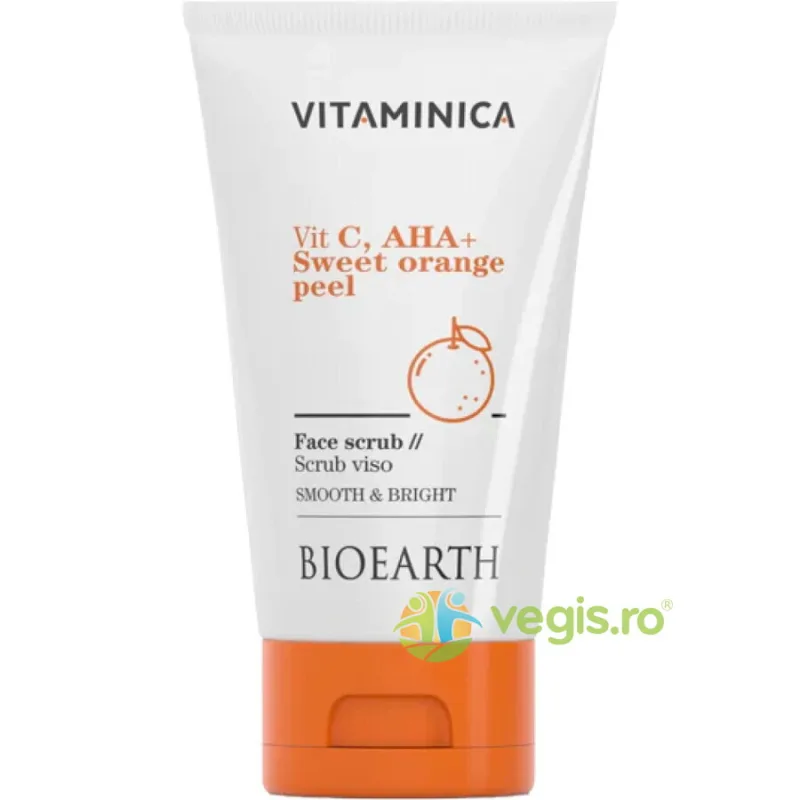 Exfoliant de Fata cu AHA si Vitamina C - Vitaminica 150ml Bioearth — preț și oferte