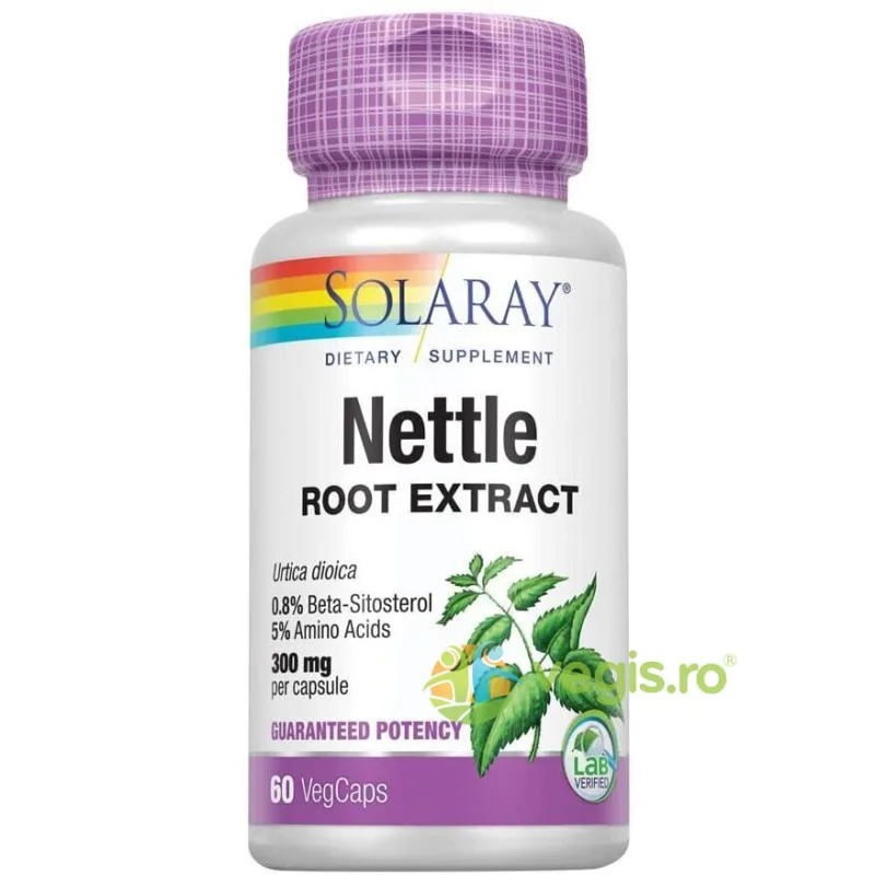 Nettle Root (Urzica) 300mg 60cps Secom, Solaray — preț și oferte