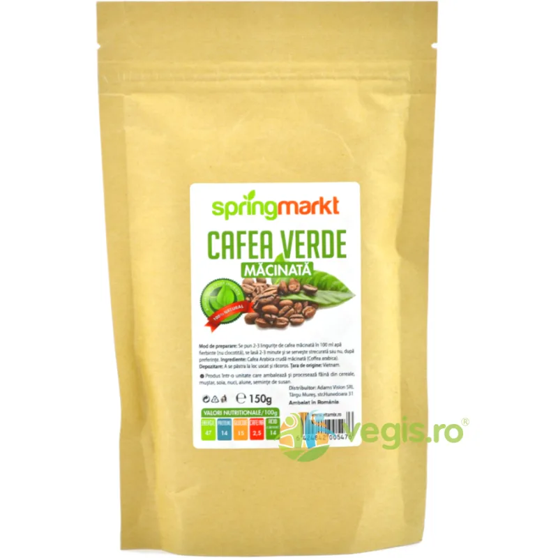 Cafea Verde Macinata 150gr springmarkt — preț și oferte