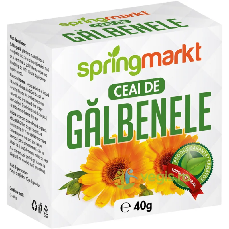 Ceai de Galbenele Flori 40g springmarkt — preț și oferte