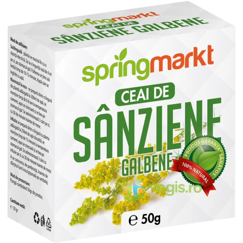 Ceai de Sanziene Galbene 50g springmarkt — preț și oferte