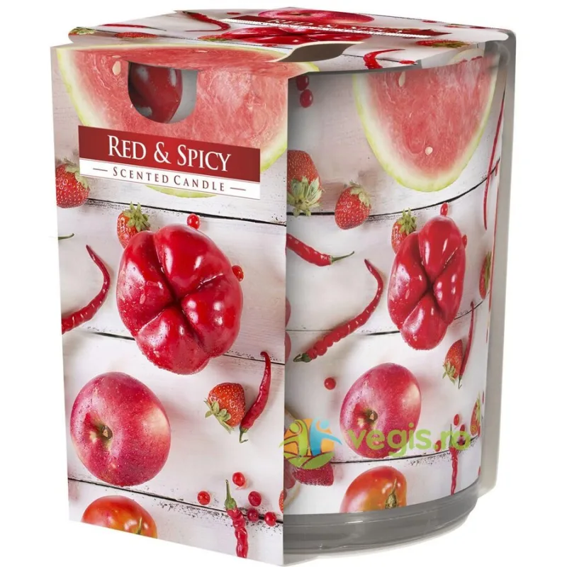 Lumanare Parfumata in Pahar Imprimat Red&Spicy BISPOL — preț și oferte