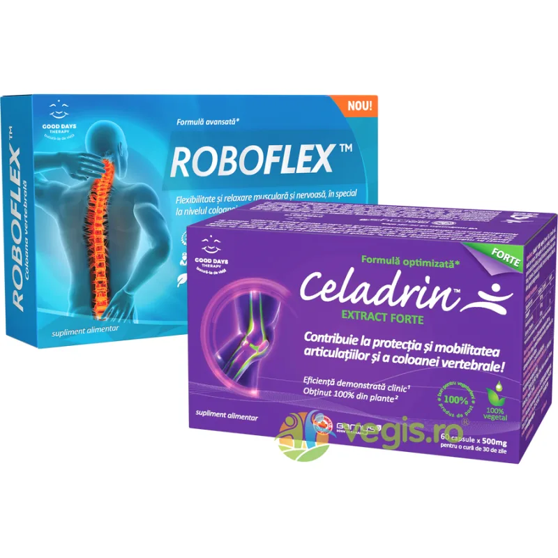 Celadrin Extract Forte 60cps + Roboflex 30cps Good Days Therapy, BIOPOL — preț și oferte