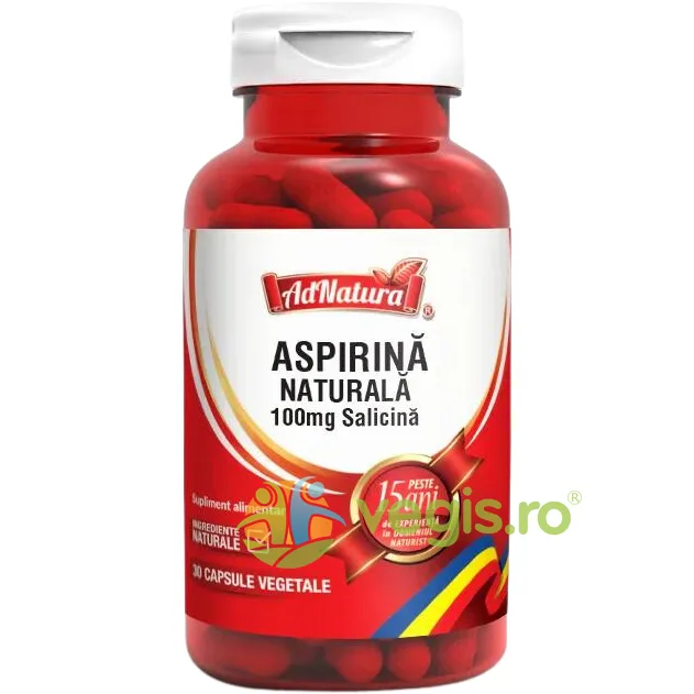 Aspirina Naturala 100mg Salicina 30cps ADNATURA — preț și oferte