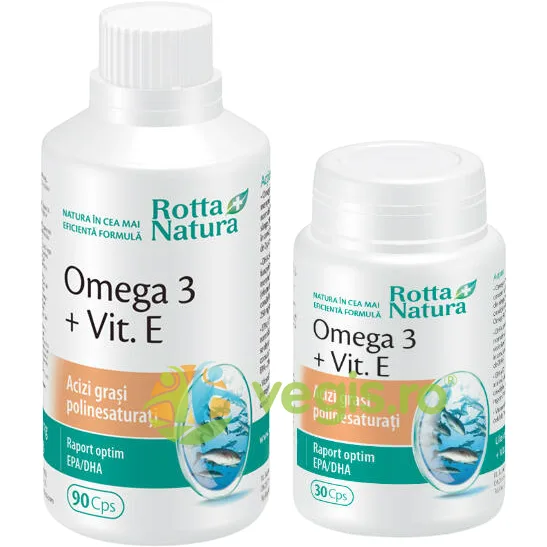 Omega 3 + Vitamina E 90cps+30cps ROTTA NATURA — preț și oferte