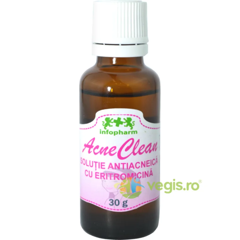Acneclean Solutie Antiacneica cu Eritromicina 30g infopharm — preț și oferte