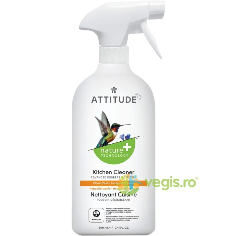 Solutie de Curatat Bucataria cu Coaja de Citrice 800ml ATTITUDE — preț și oferte