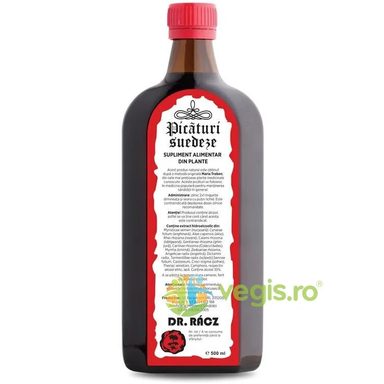 Bitter Dr. Racz (Picaturi Suedeze) 500ml Quantum Parapharm — preț și oferte