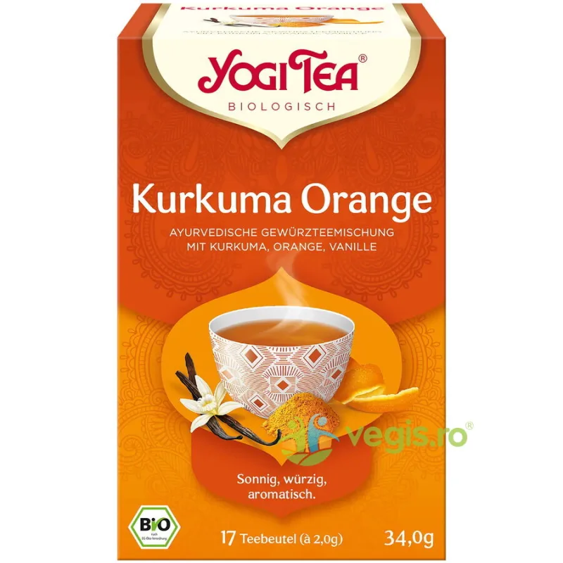 Ceai cu Turmeric si Portocale Ecologic/Bio 17dz YOGI TEA — preț și oferte