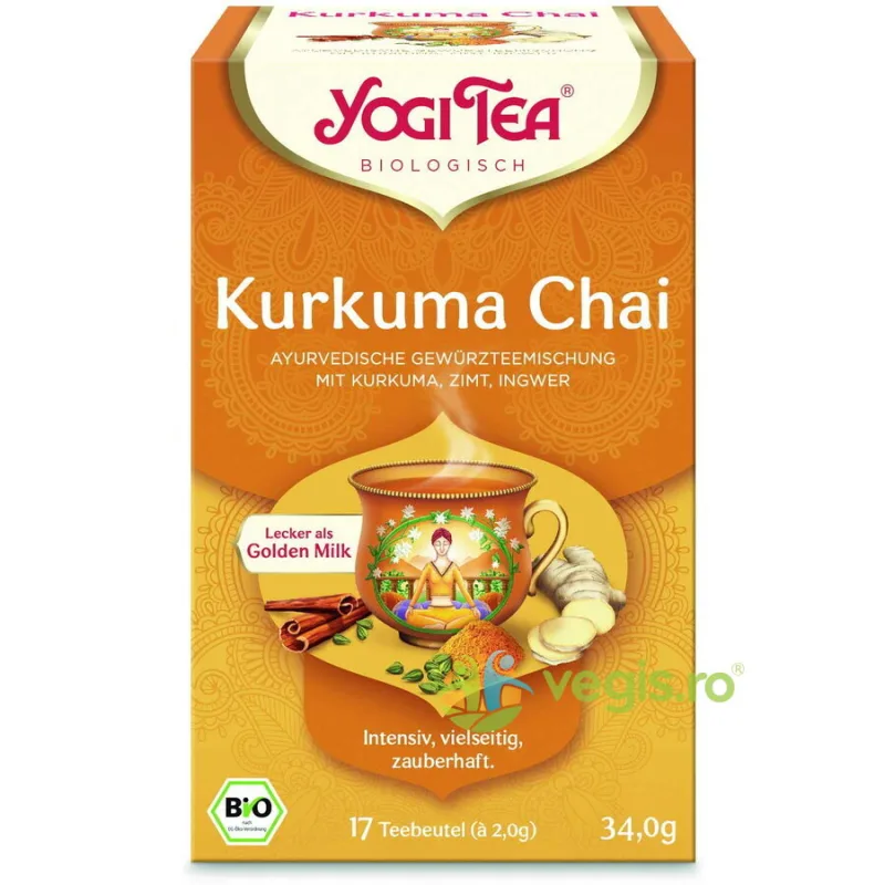 Ceai Turmeric Chai Ecologic/Bio 17dz YOGI TEA — preț și oferte