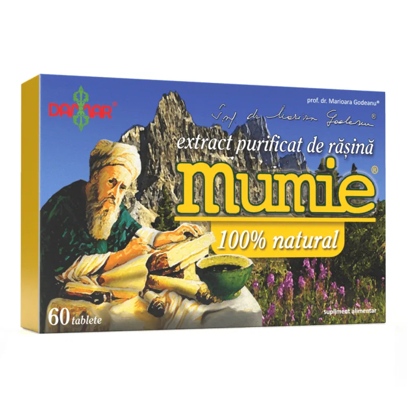 Extract purificat de rasina Mumie, 60 tablete, Damar — preț și oferte