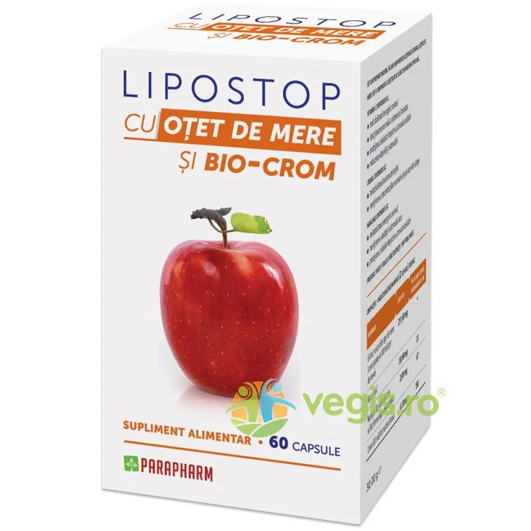 Lipostop cu Otet de Mere si Bio-Crom 60cps Quantum Parapharm — preț și oferte