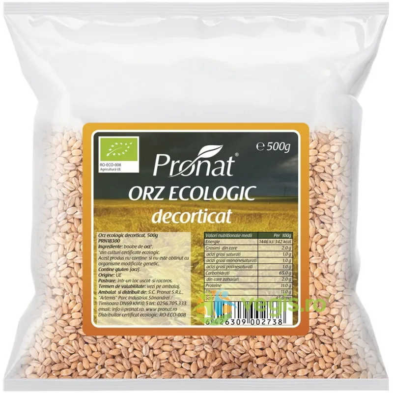 Orz Decorticat Ecologic/Bio 500g PRONAT — preț și oferte