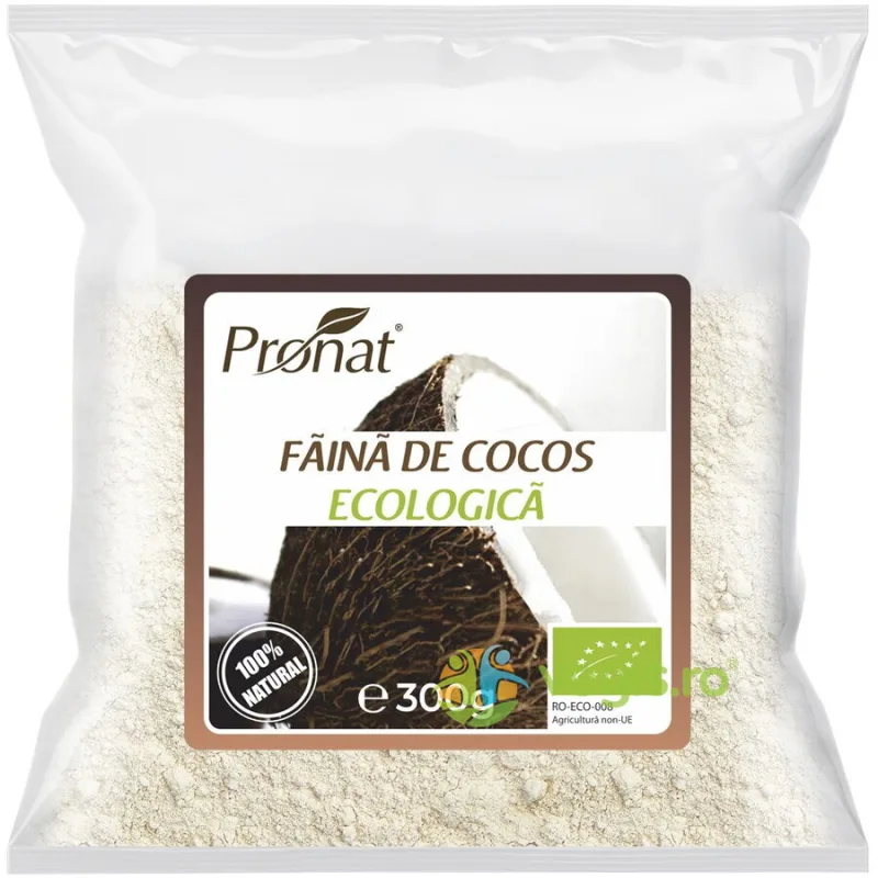 Faina din Nuca de Cocos Ecologic/Bio 300g PRONAT — preț și oferte