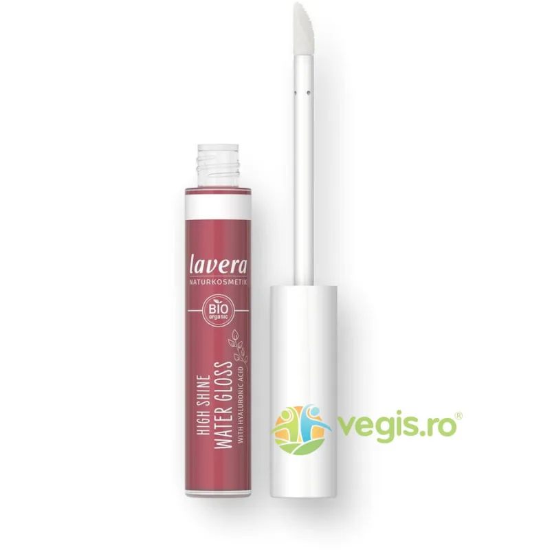 Gloss pentru Buze cu Acid Hialuronic Hot Cherry 02  - High Shine Water Gloss 5.5ml LAVERA — preț și oferte