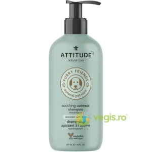 Sampon Natural pentru Animale Blana Moale cu Fulgi de Ovaz 473ml