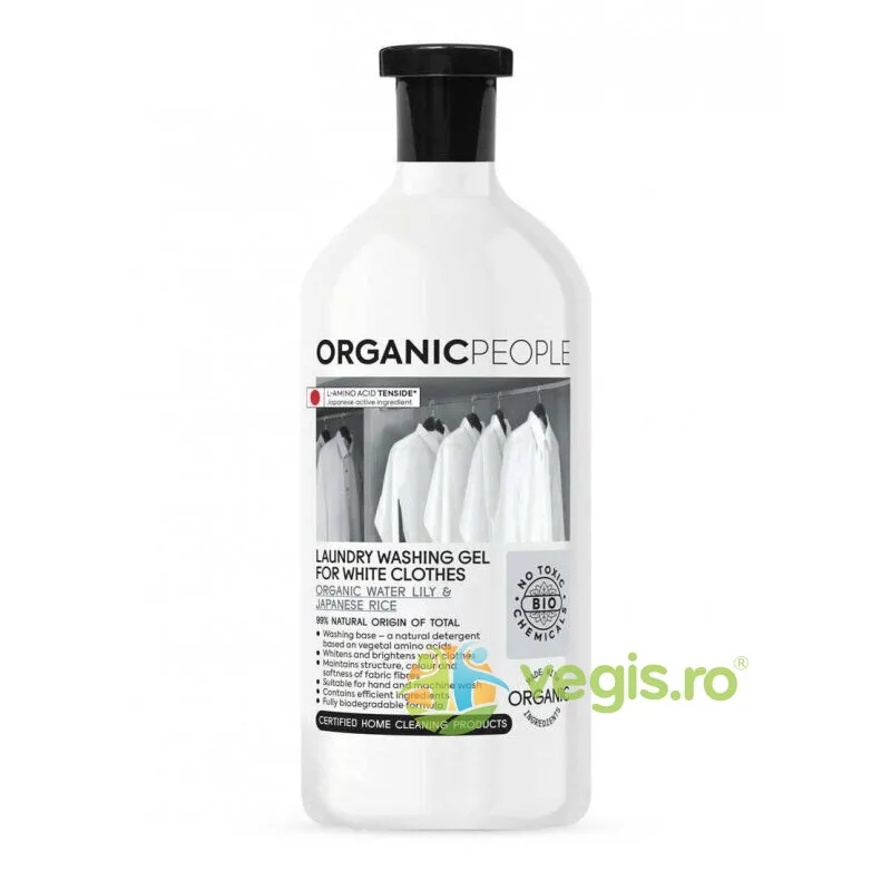Detergent pentru Rufe Albe cu Nufar si Orez Japonez Bio 1L ORGANIC PEOPLE — preț și oferte