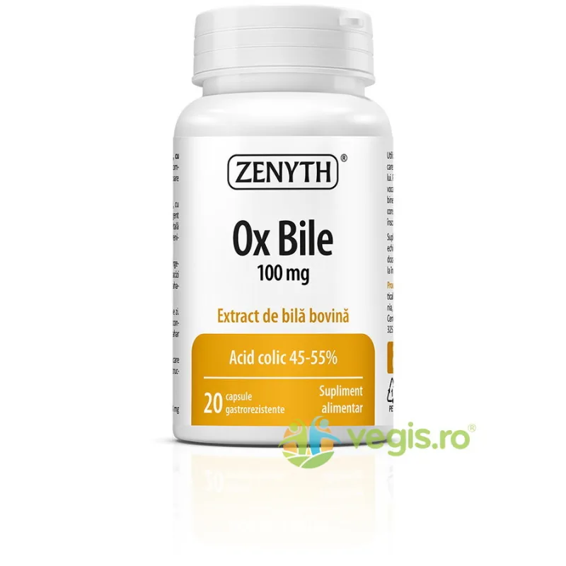 Ox Bile 100mg 20cps Zenyth — preț și oferte