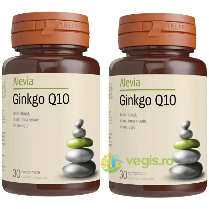 Pachet Ginkana Ginkgo Q10 30cpr+30cpr ALEVIA — preț și oferte