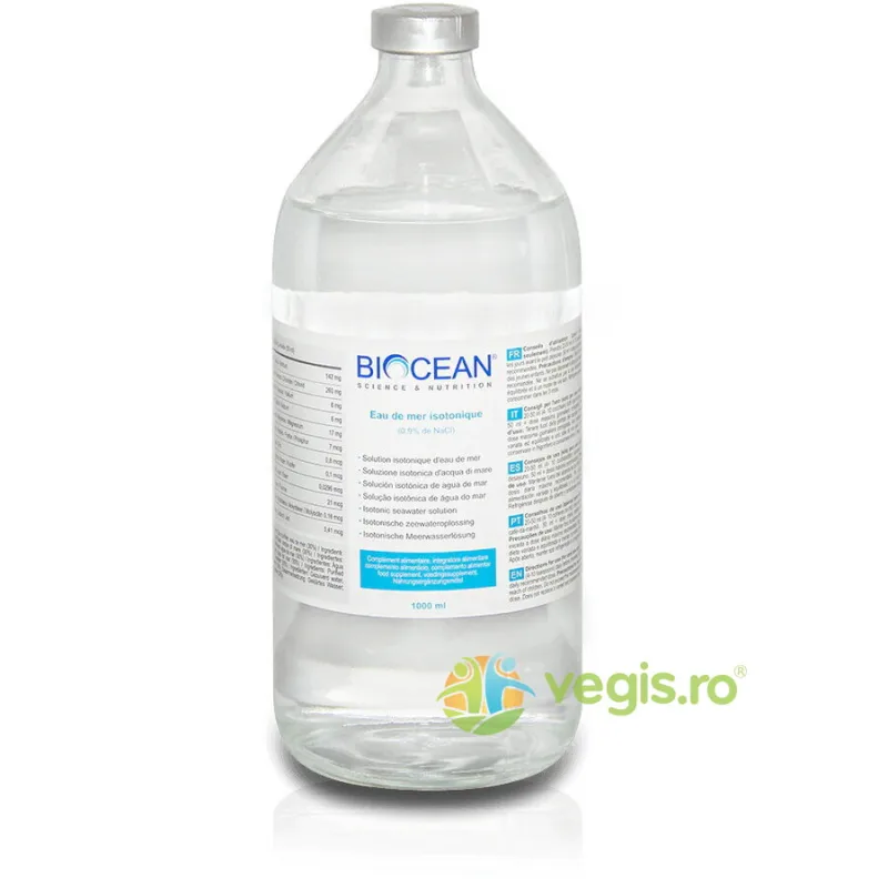 Plasma Marina Izotonica - Energie, Hidratare si Nutritie Celulara 1000ml BIOCEAN — preț și oferte
