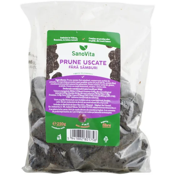 Prune Uscate fara Samburi 250g SANOVITA — preț și oferte