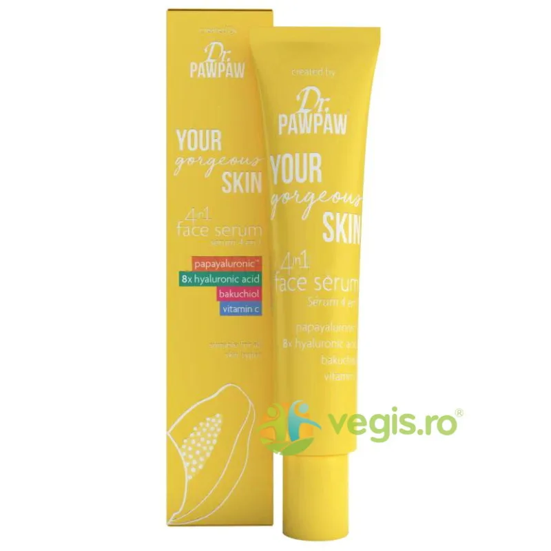 Ser Facial 4in1 cu Papayaluronic Your Gorgeous Skin 30ml DR PAWPAW — preț și oferte