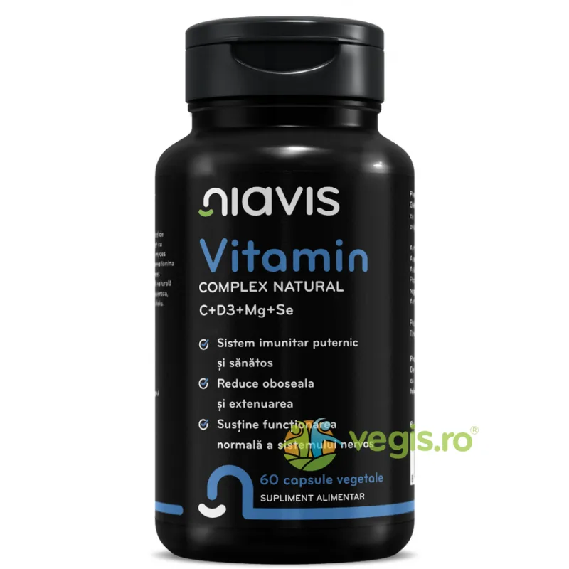 Vitamin Complex Natural C+D3+Mg+Se 60cps NIAVIS — preț și oferte