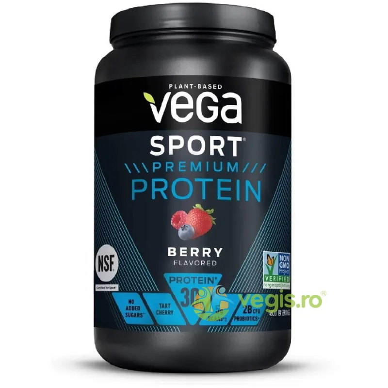 Proteina Vegetala cu Aroma de Fructe de Padure Vega Sport Premium Protein 801g SEQUEL&nbsp;NATURALS — preț și oferte