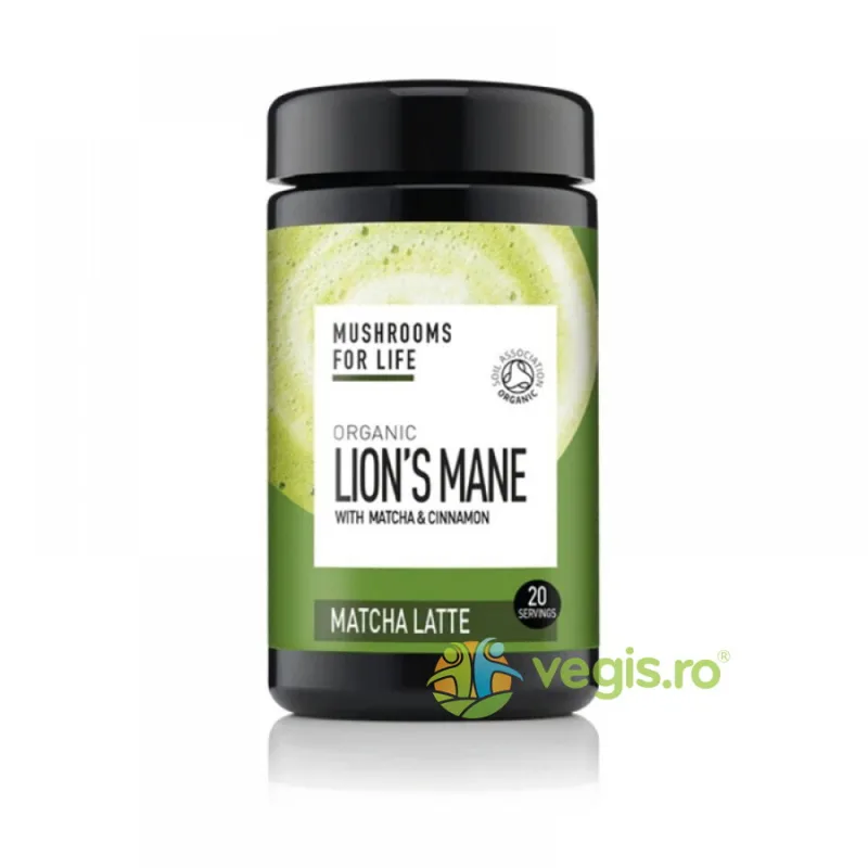 Lion's Mane 1000mg + Matcha Latte si Scortisoara 110g MUSHROOMSFORLIFE — preț și oferte