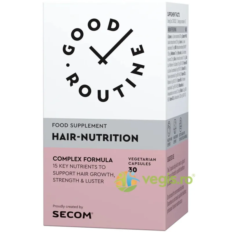 Hair Nutrition 30cps vegetale Secom, GOOD ROUTINE — preț și oferte