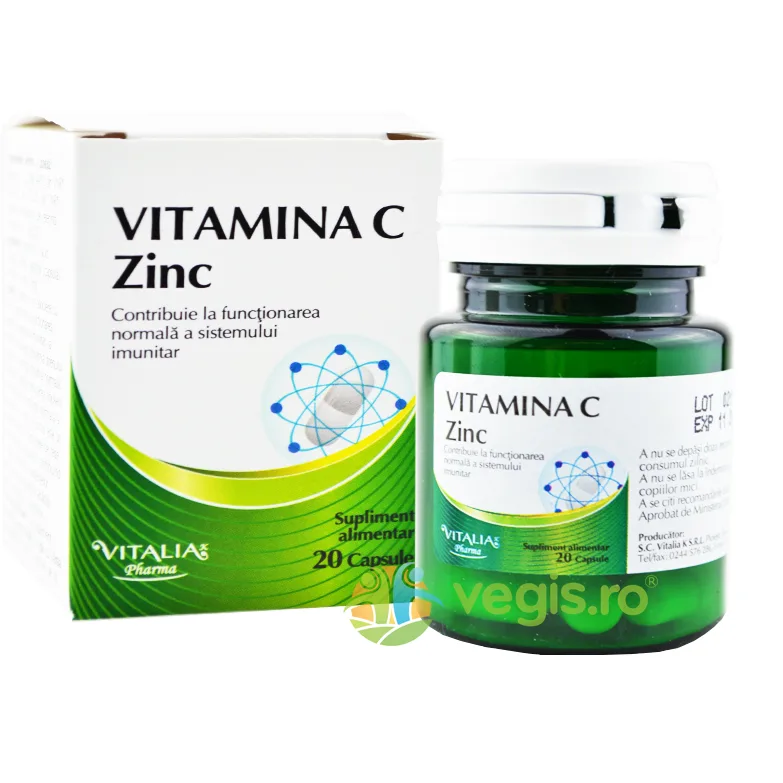 Vitamina C + Zinc 20cps VIVA PHARMA — preț și oferte